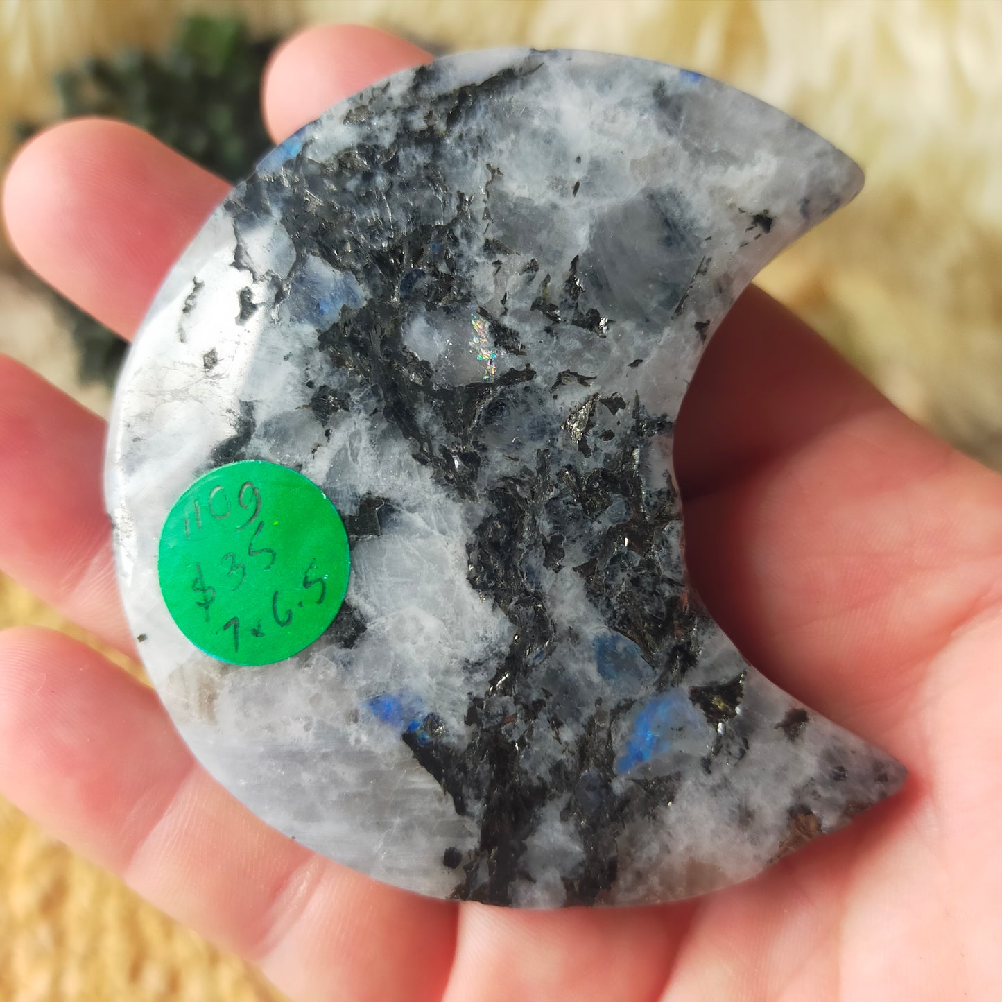 Rainbow Moonstone Moon