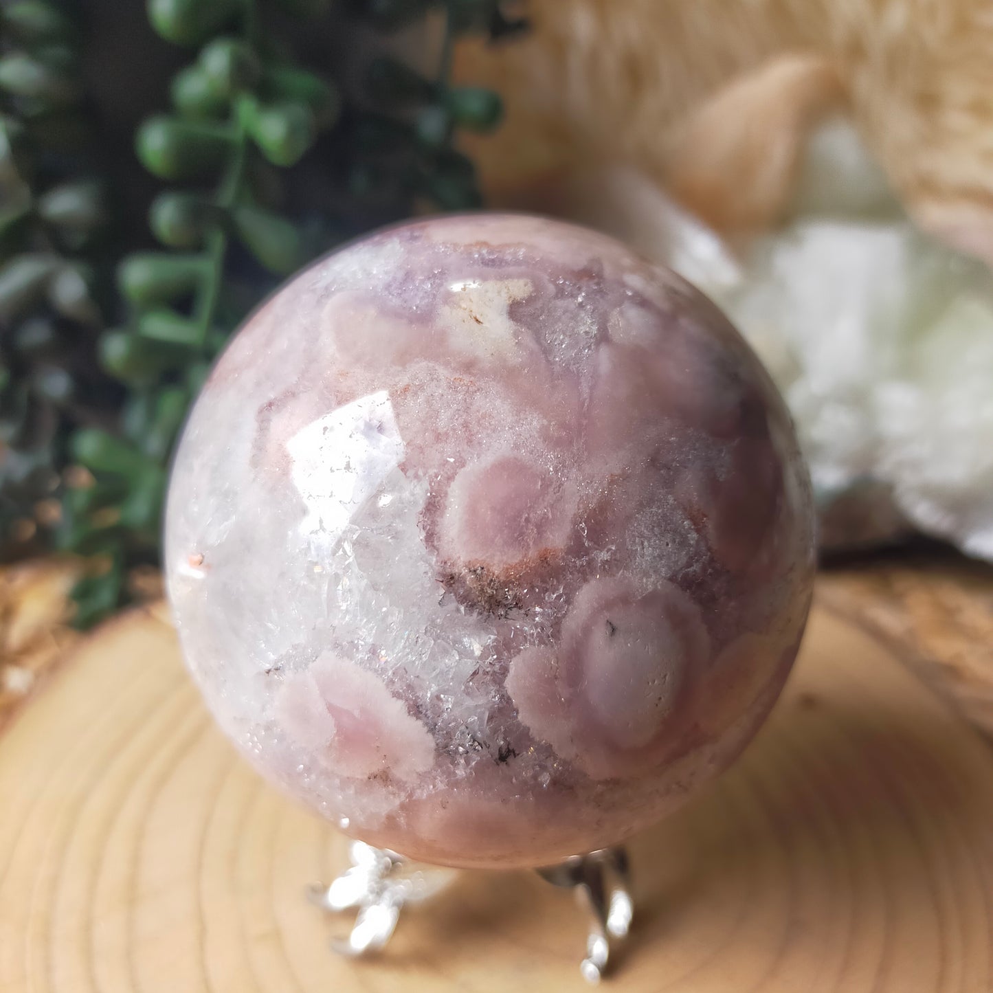 Amethyst/Flower Agate Sphere