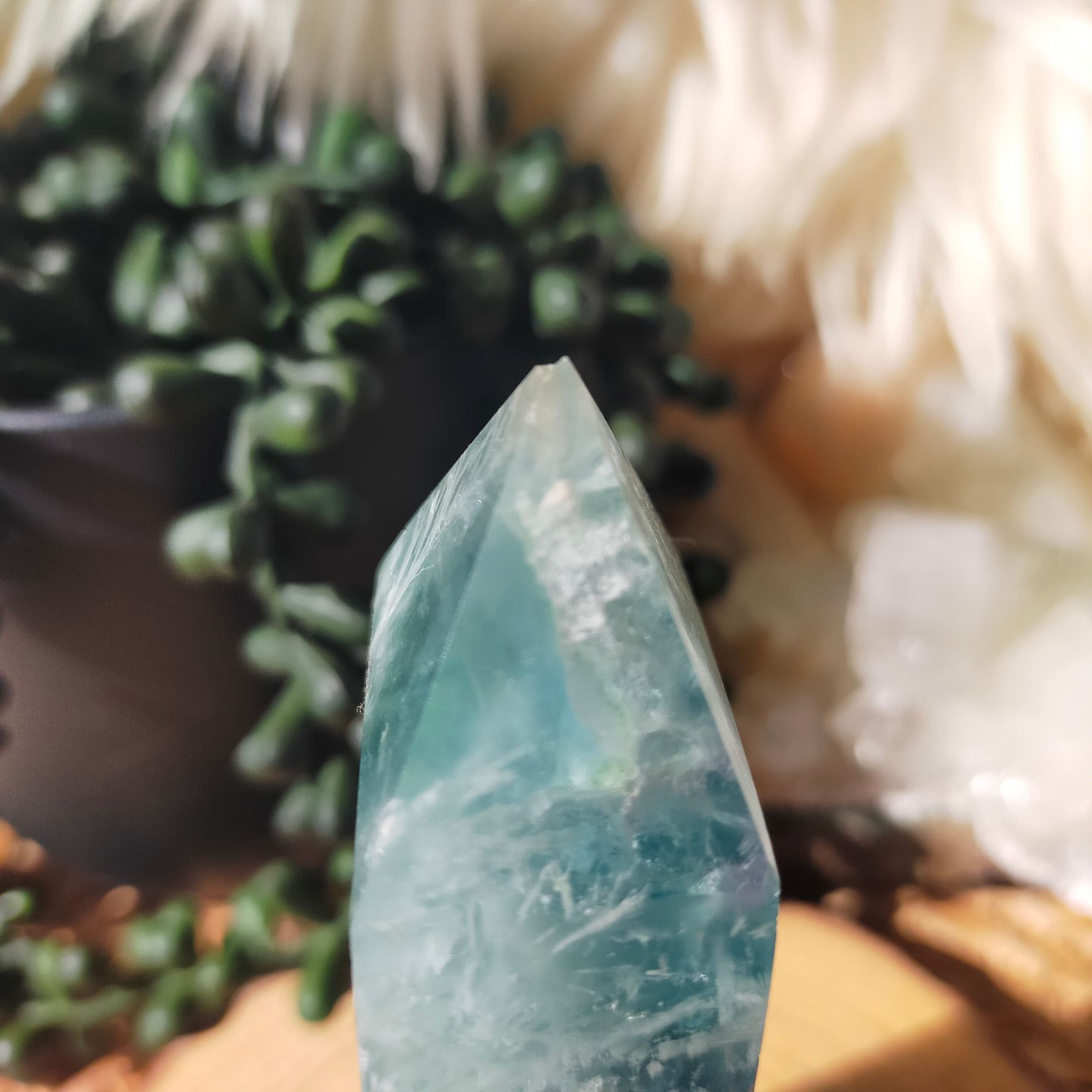 Feather Fluorite Point