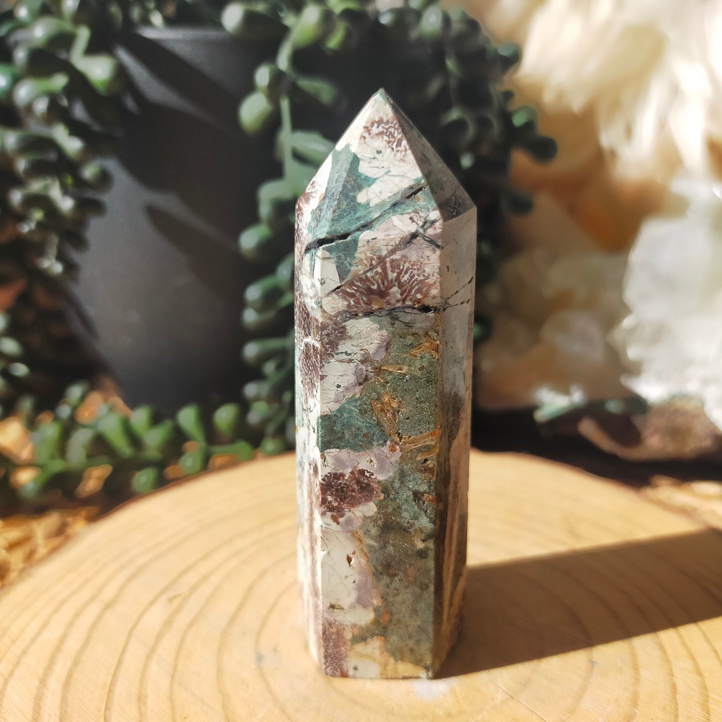 Rhyolite/Green Flower Jasper Point