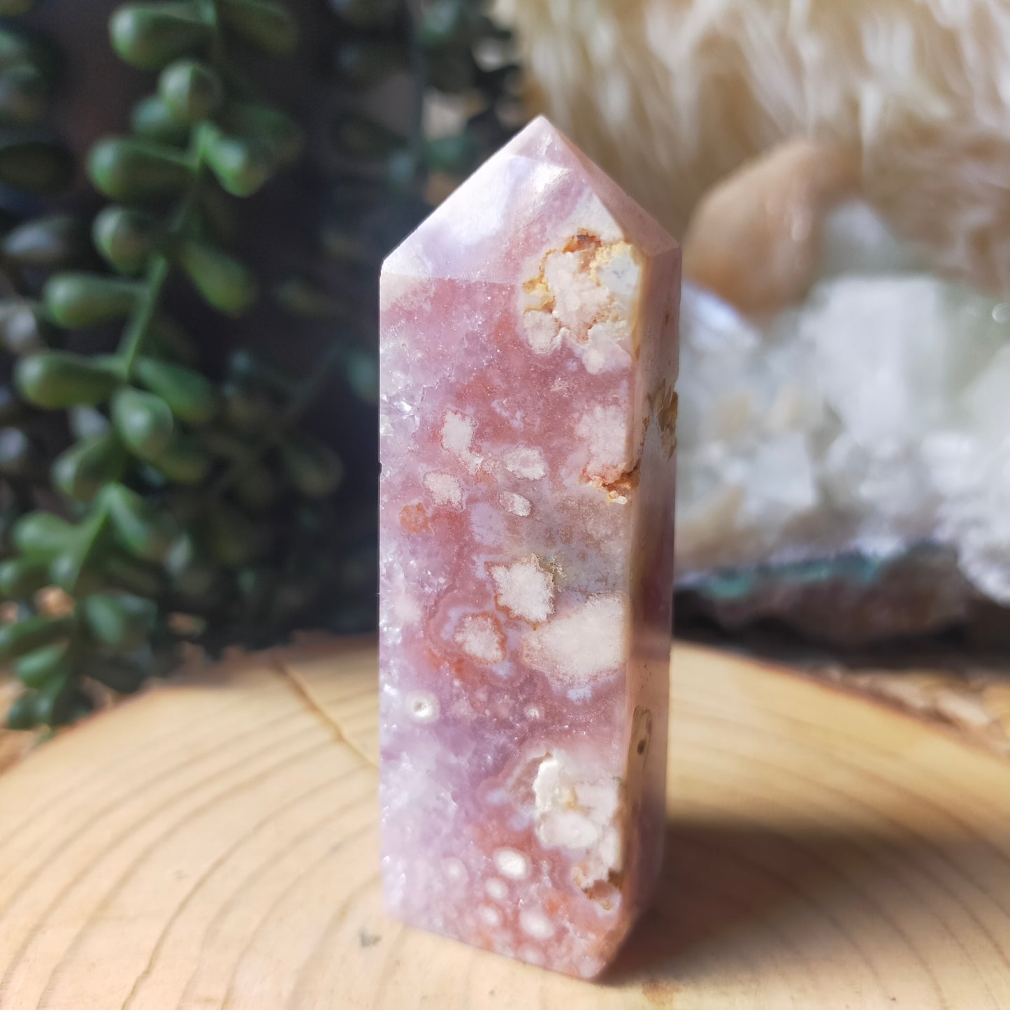 Amethyst/Flower Agate Point