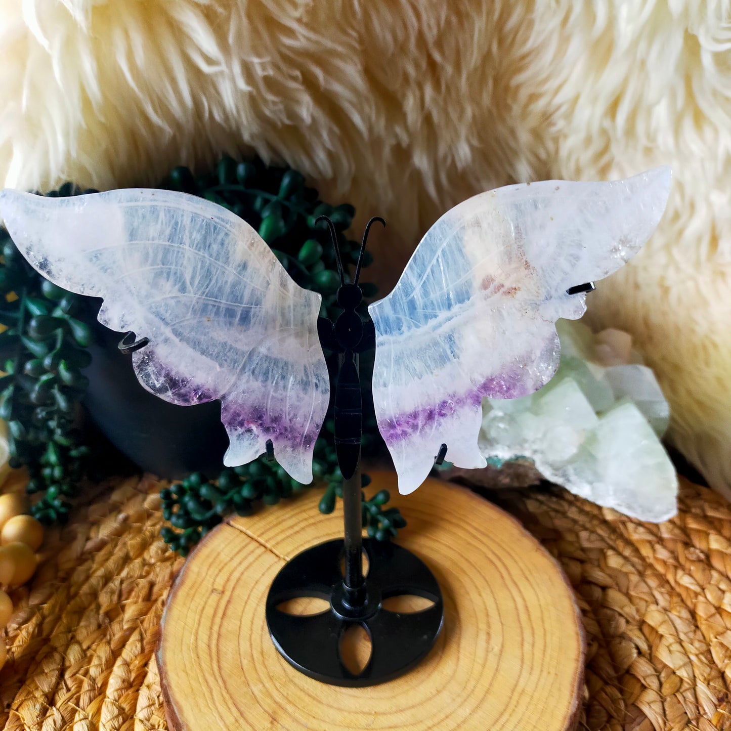Quartz/Amethyst Butterfly Wings