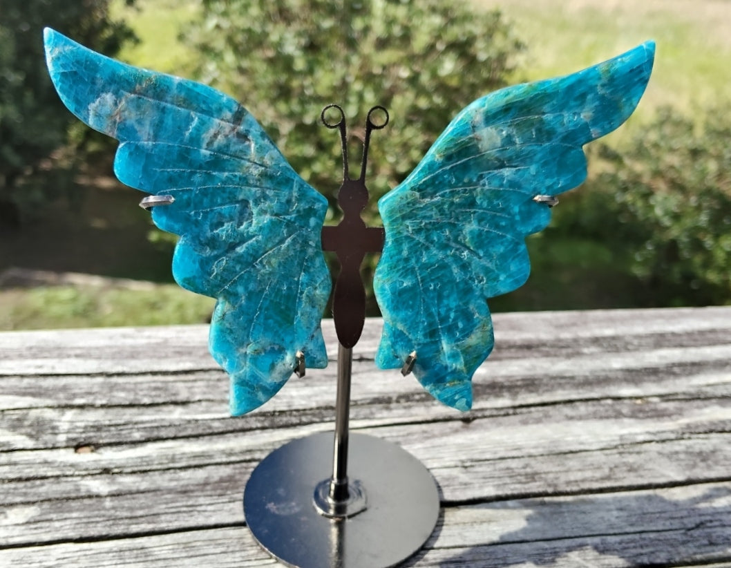 Blue Apatite Butterfly