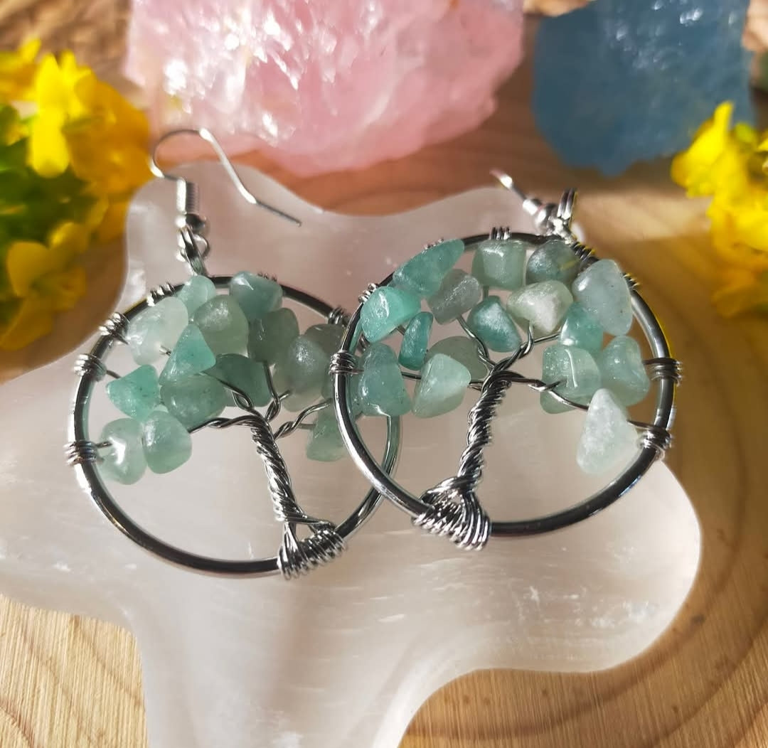 Tree of Life Chip Earrings