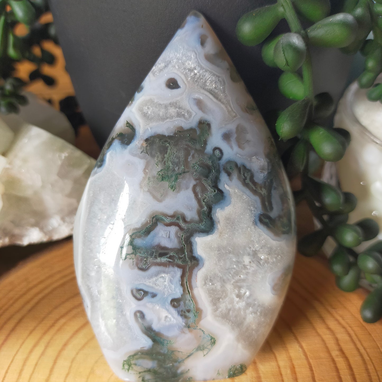 Moss Agate Teardrop