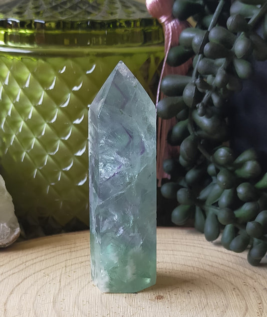 Feather Fluorite Point