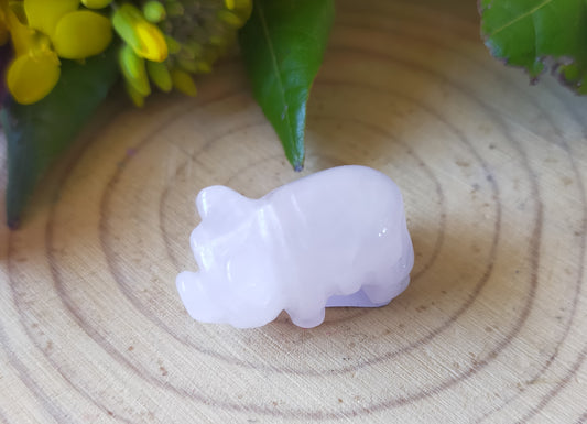 Mini Rose Quartz Pig