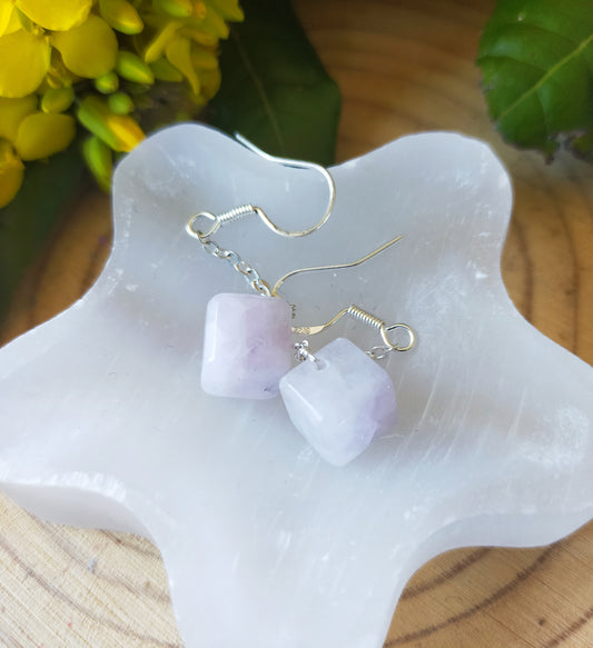 Sterling Silver Kunzite Earrings