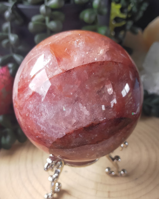 Amazing Fire Quartz Sphere