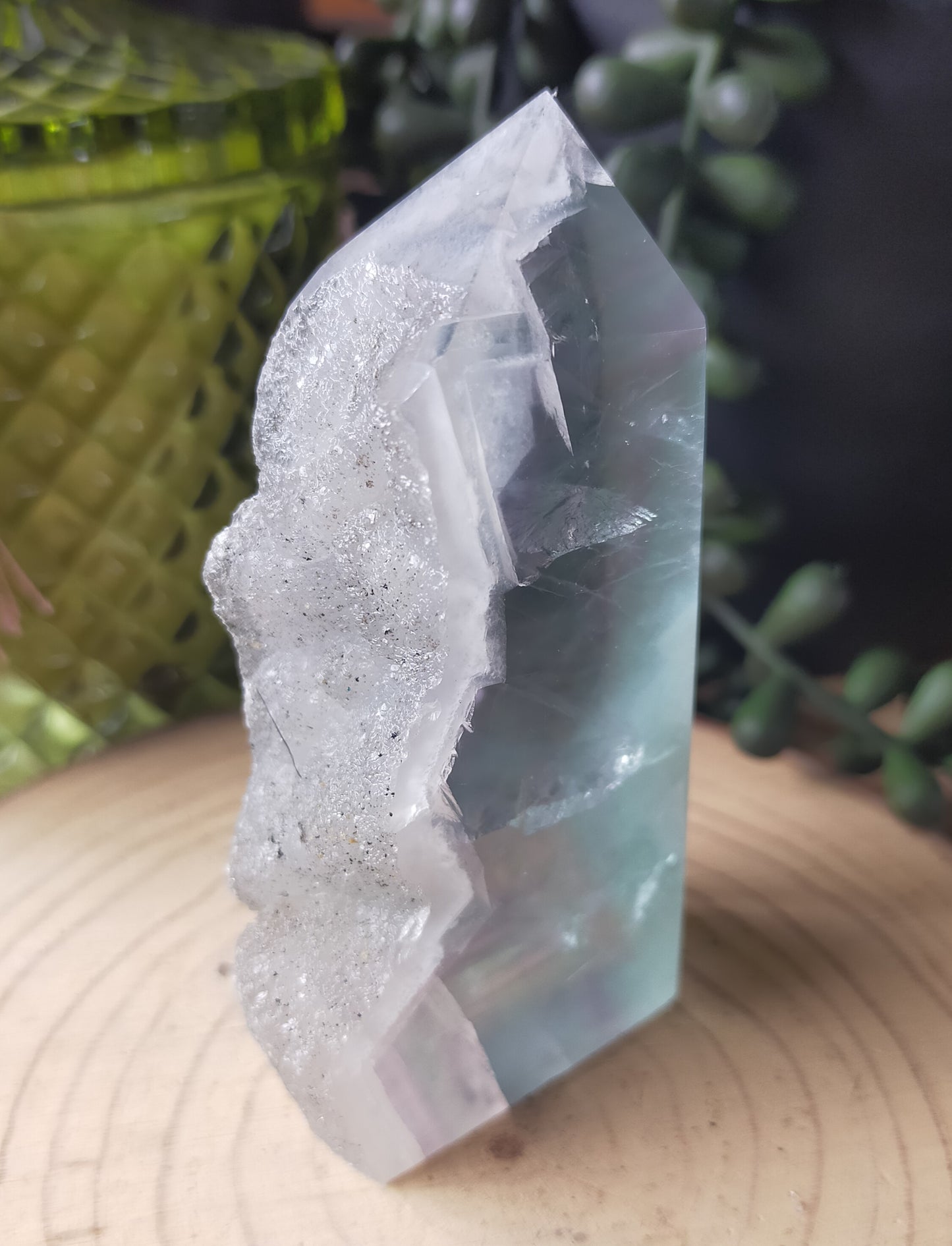 Beautiful Semi Raw Fluorite Point