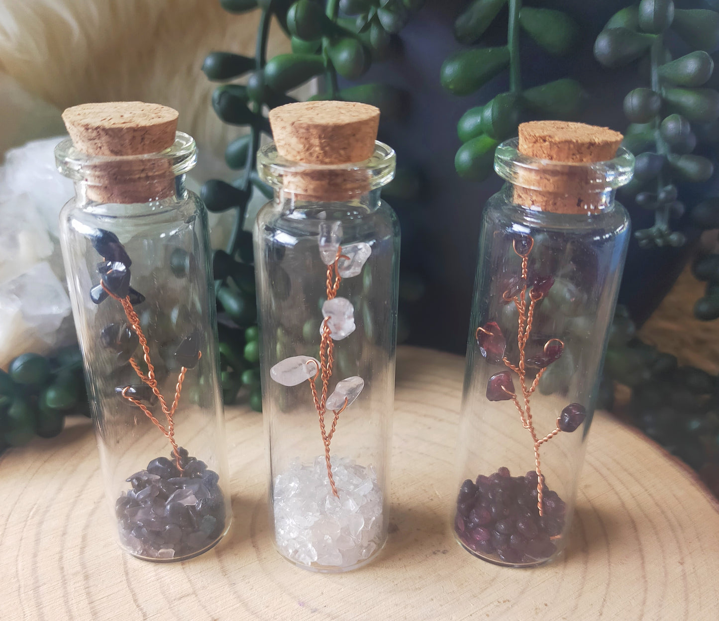 Crystal Chip Tree Bottles