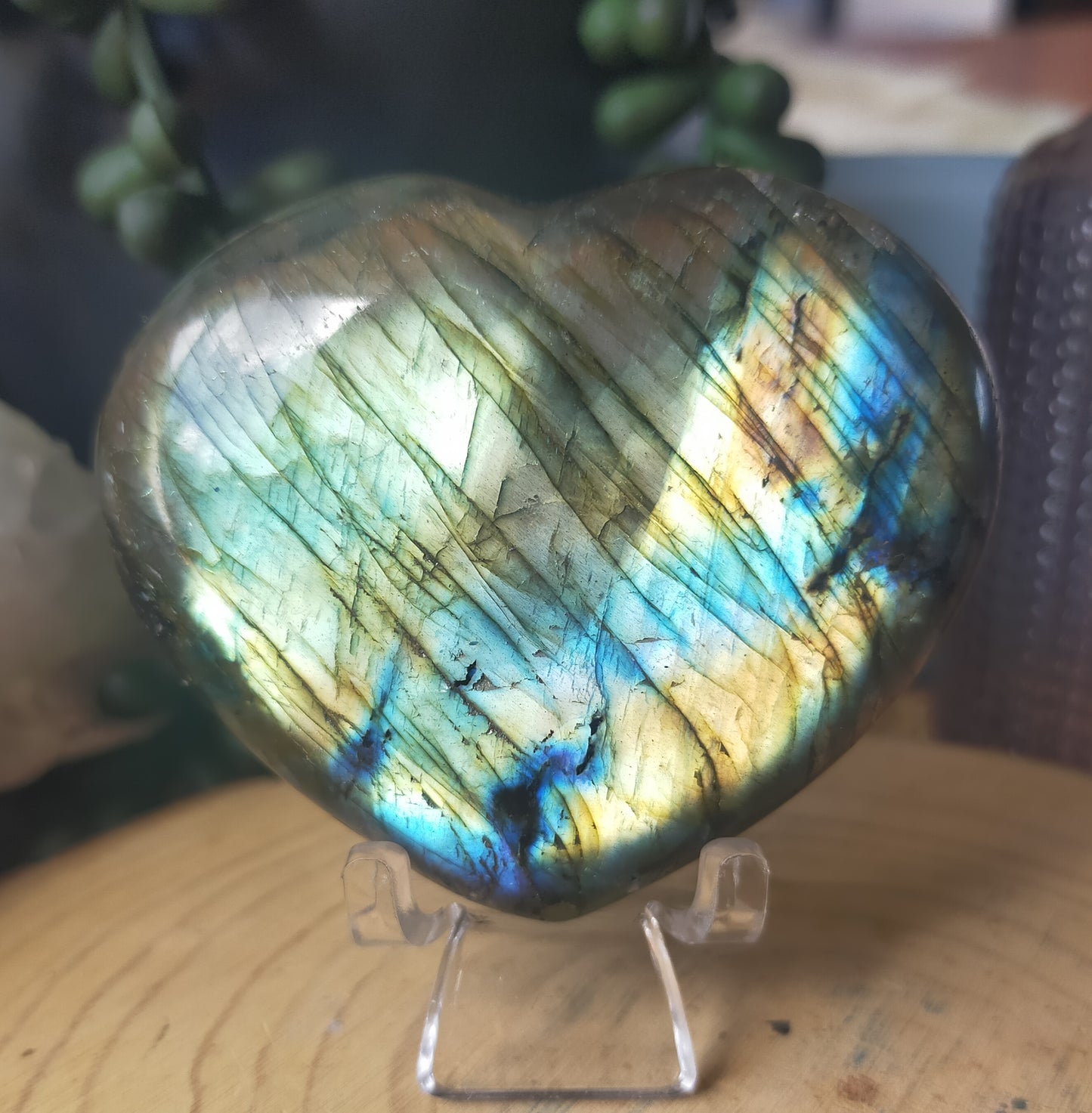 Labradorite Heart