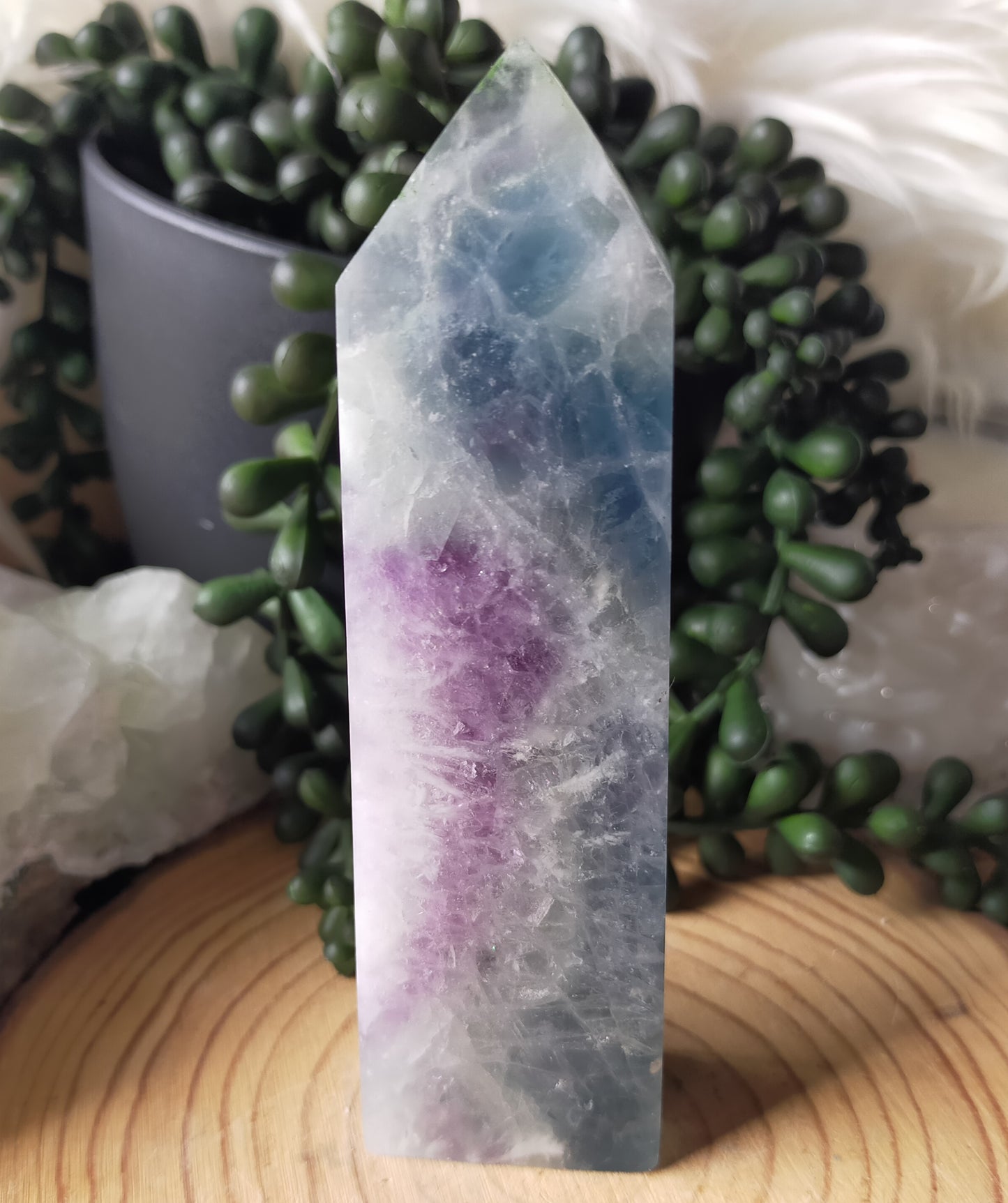 Feather Fluorite Point