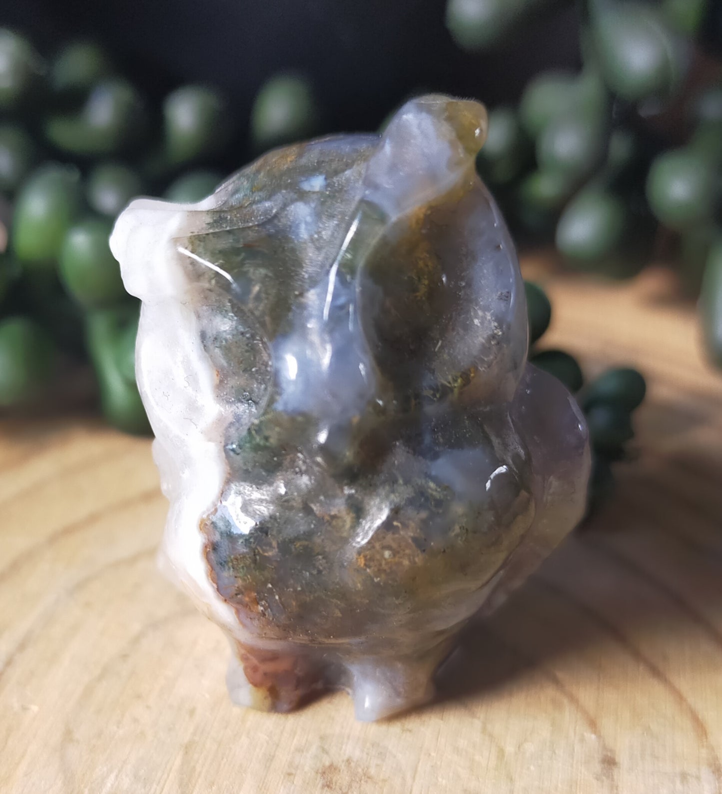 Moss Agate Owl