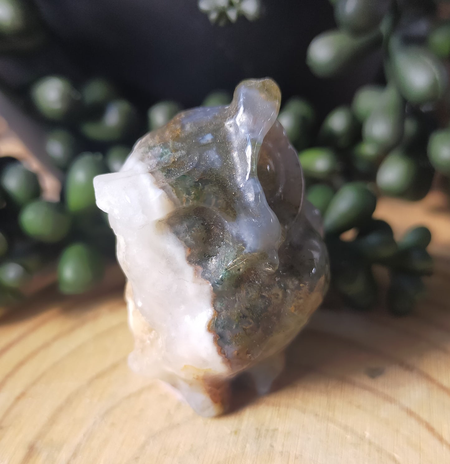 Moss Agate Owl