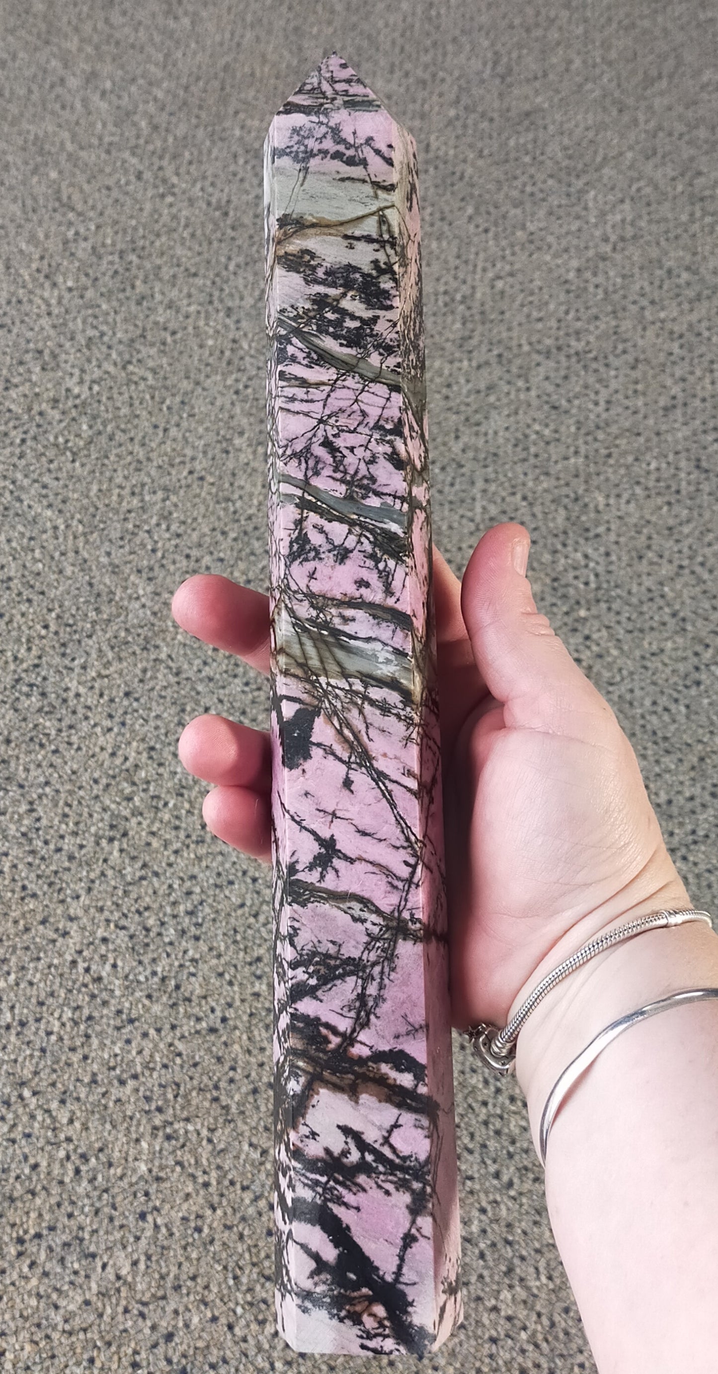 Large Rhodonite Tower