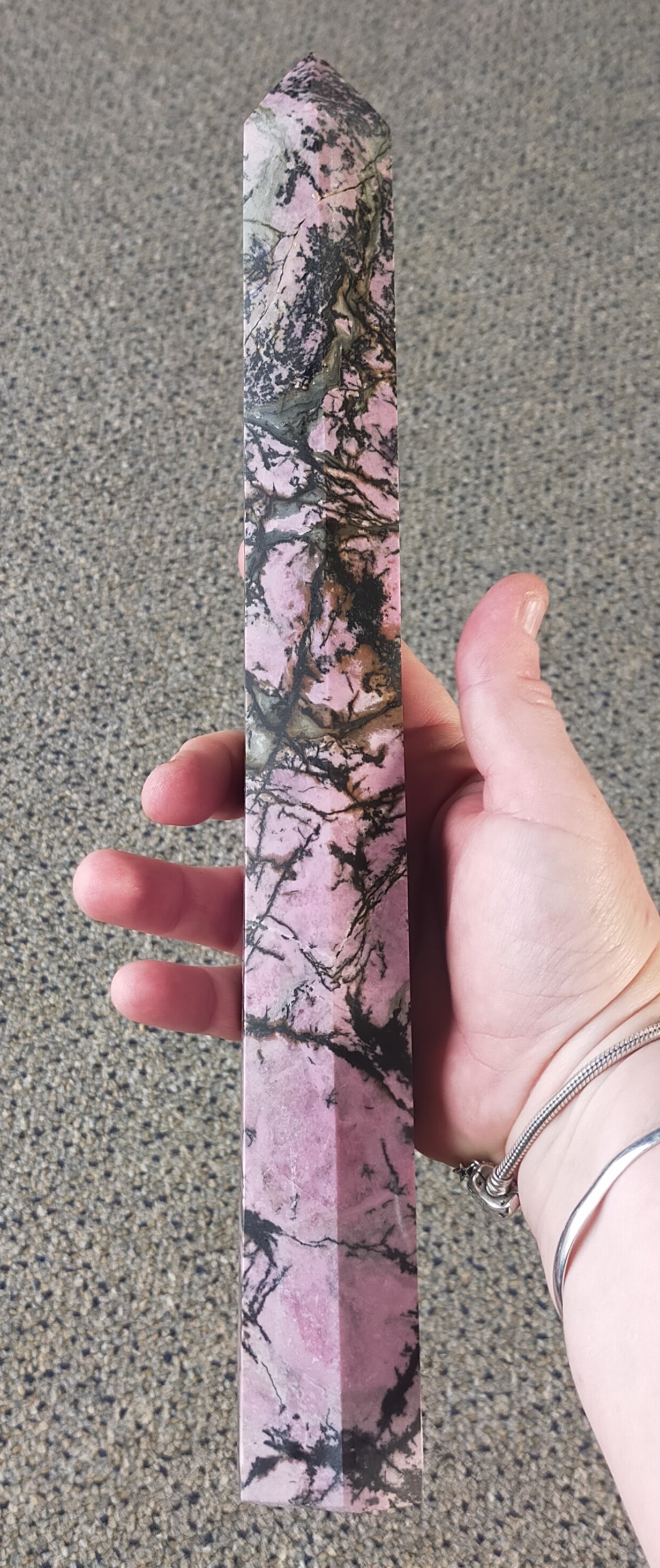 Large Rhodonite Tower