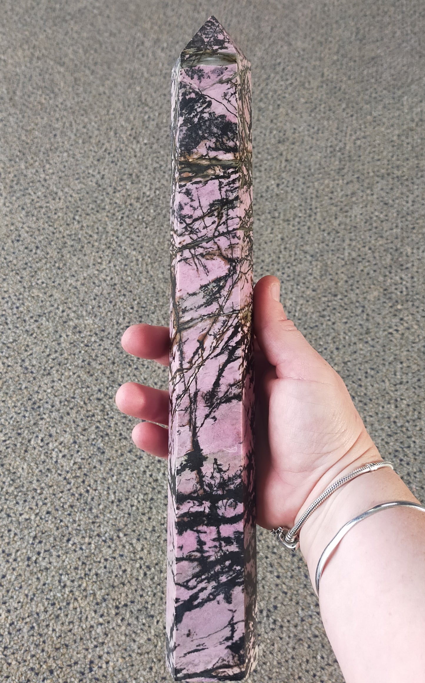 Large Rhodonite Tower