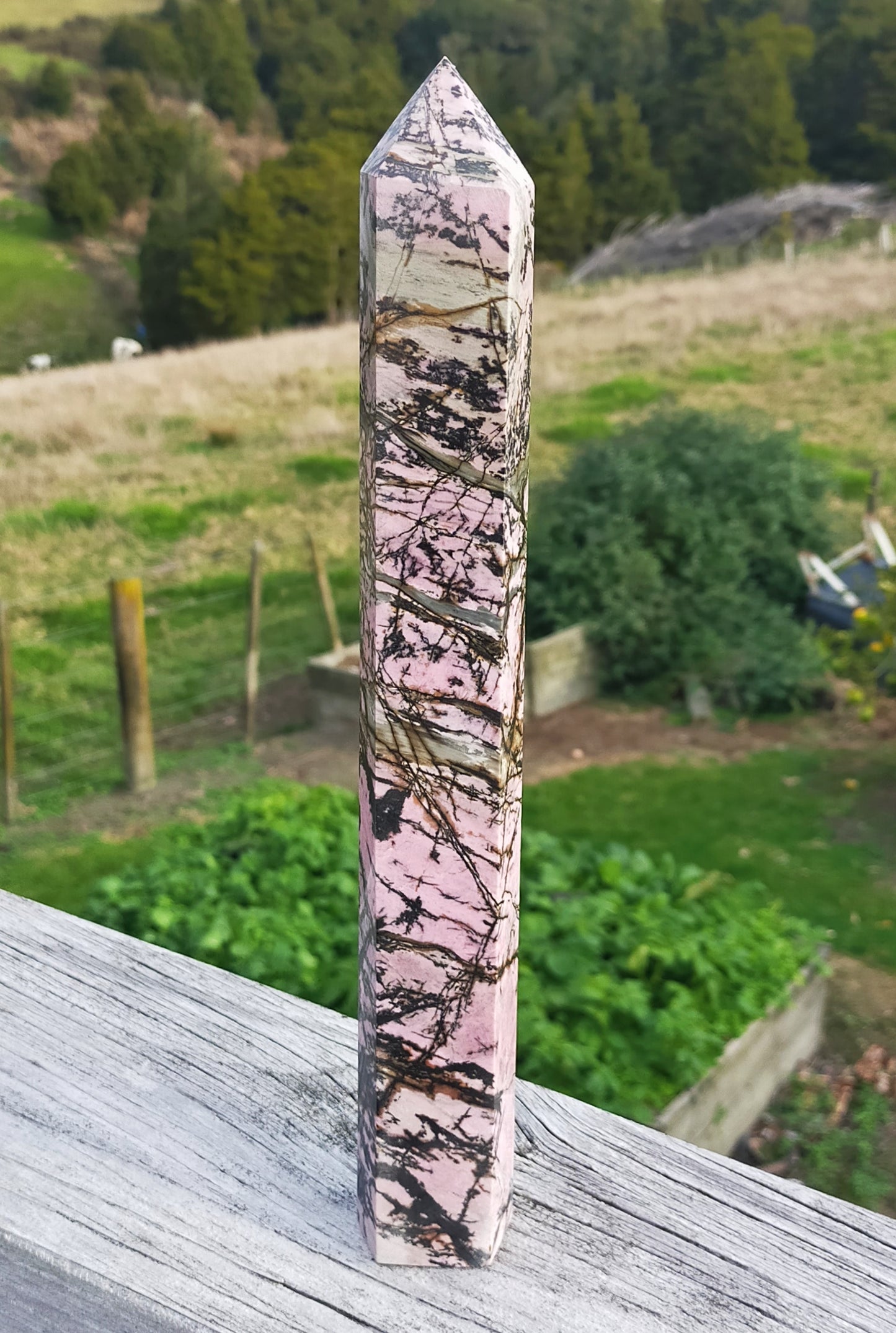 Large Rhodonite Tower