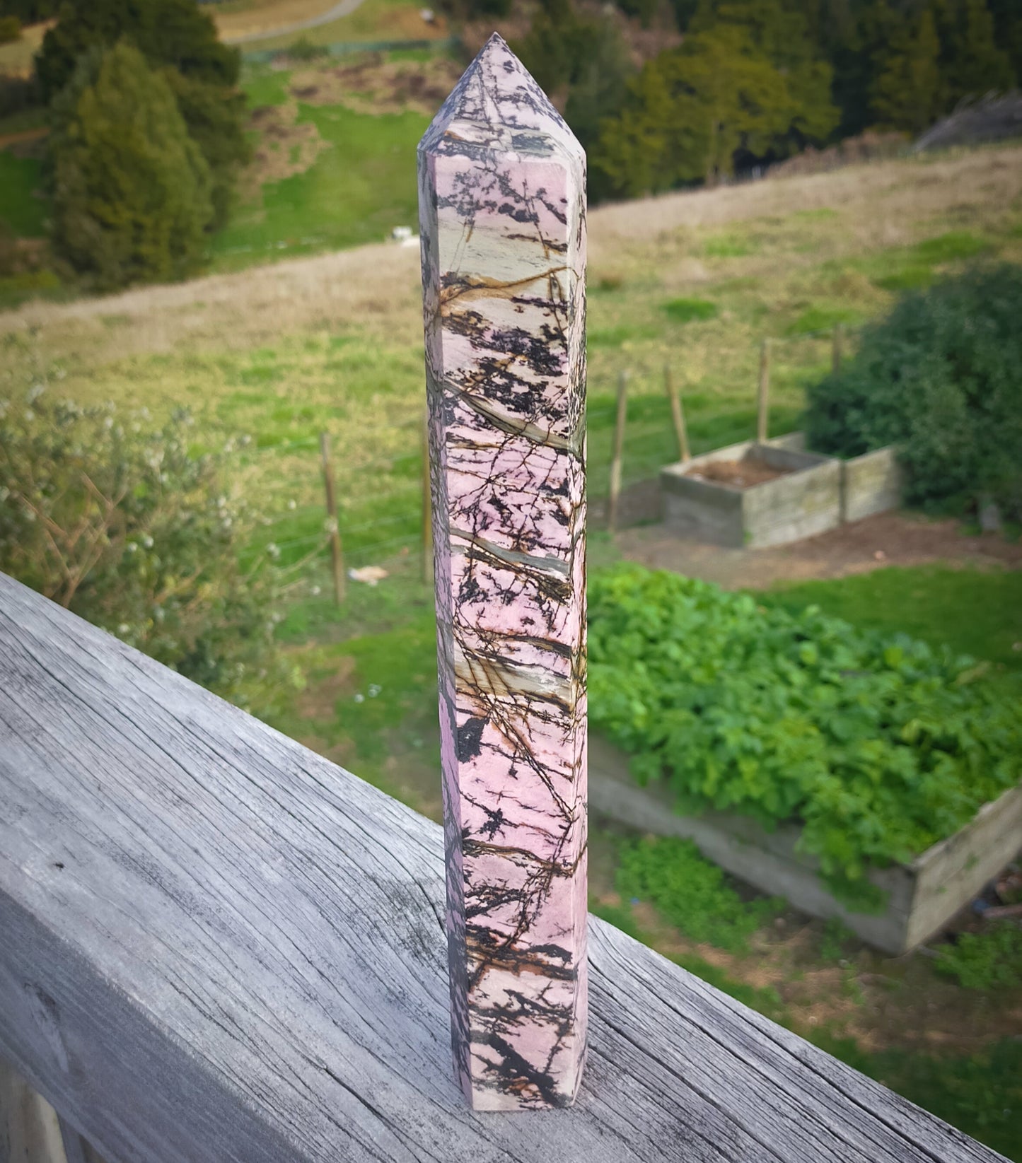 Large Rhodonite Tower