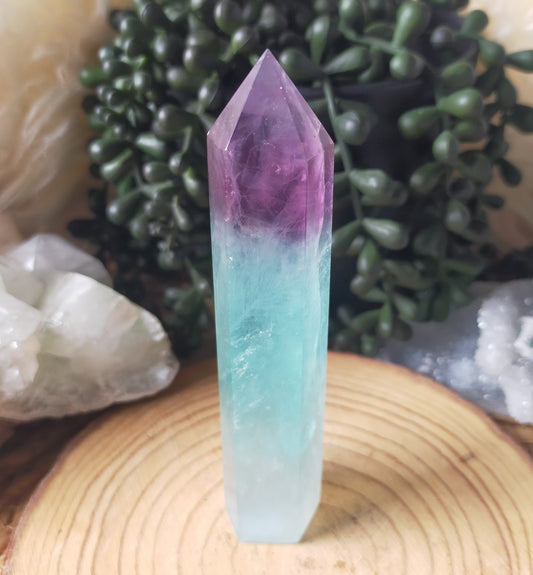 Watermelon Fluorite Point