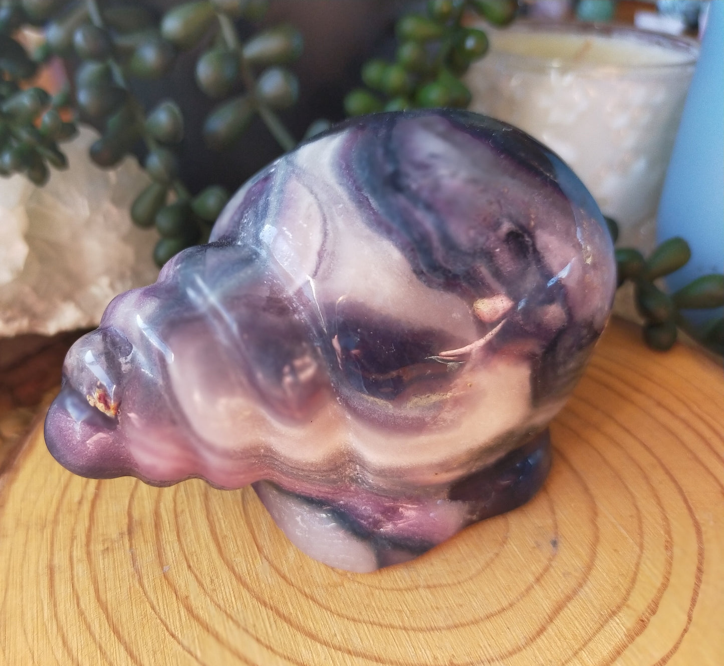 Silky Fluorite Shell