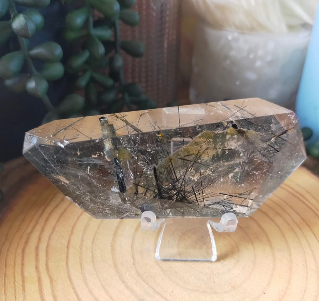 Black Tourmaline in Quartz Freeform