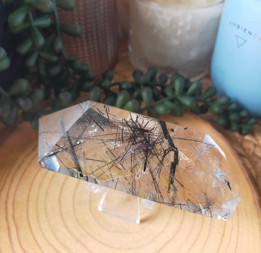 Black Tourmaline in Quartz Freeform