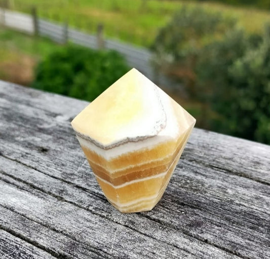 Yellow Calcite Cupcake Point