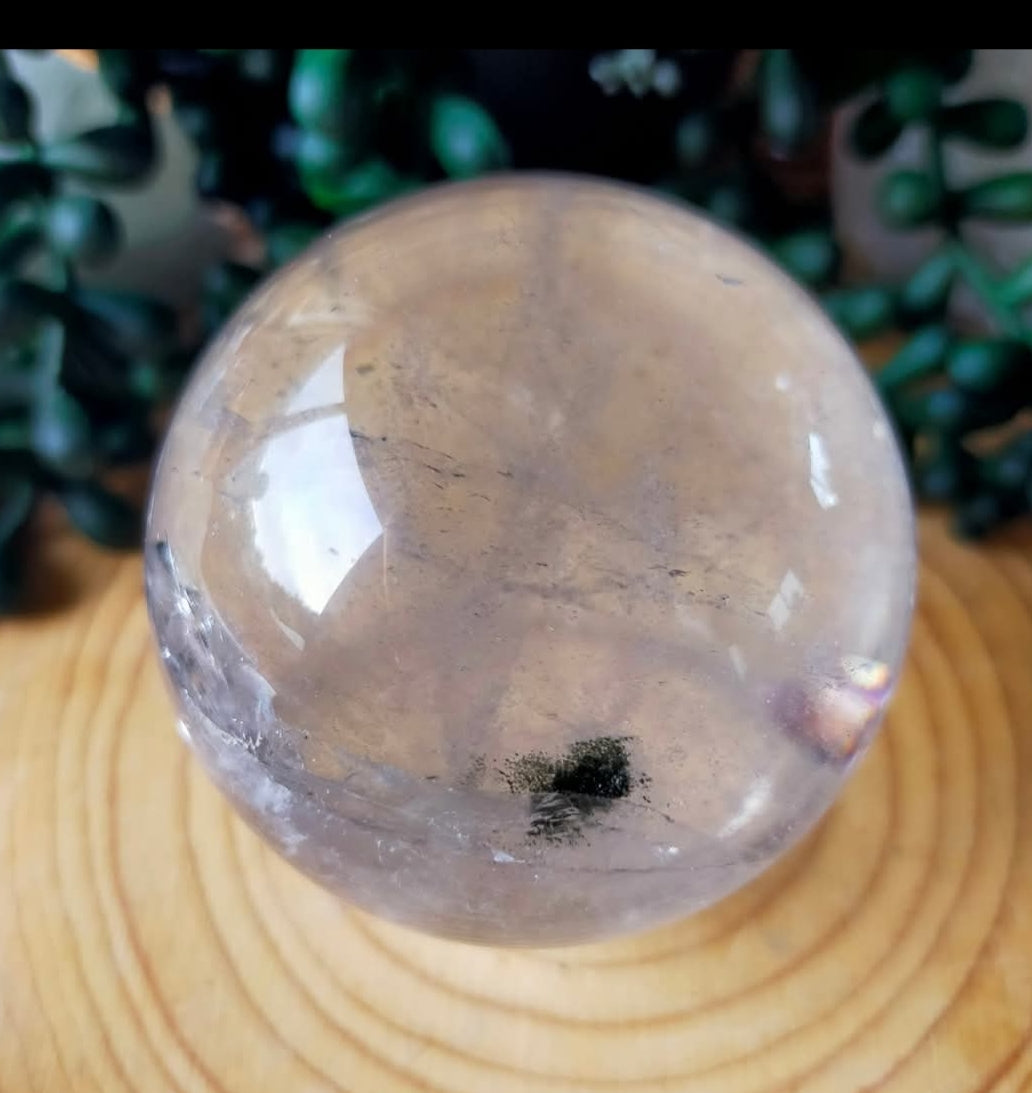 Clear Quartz Sphere with Garden Inclusions