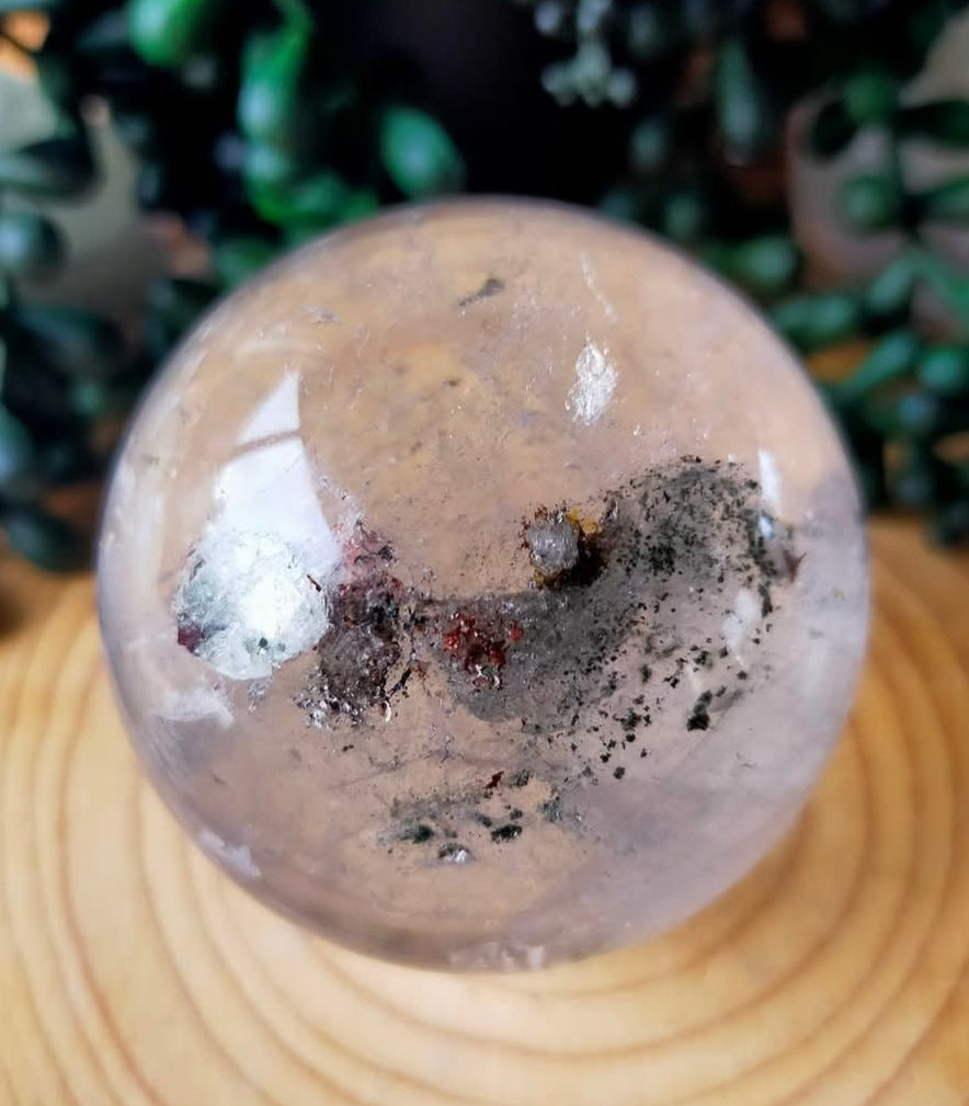 Clear Quartz Sphere with Garden Inclusions