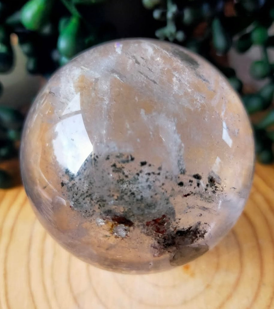 Clear Quartz Sphere with Garden Inclusions