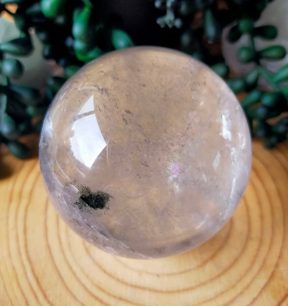 Clear Quartz Sphere with Garden Inclusions