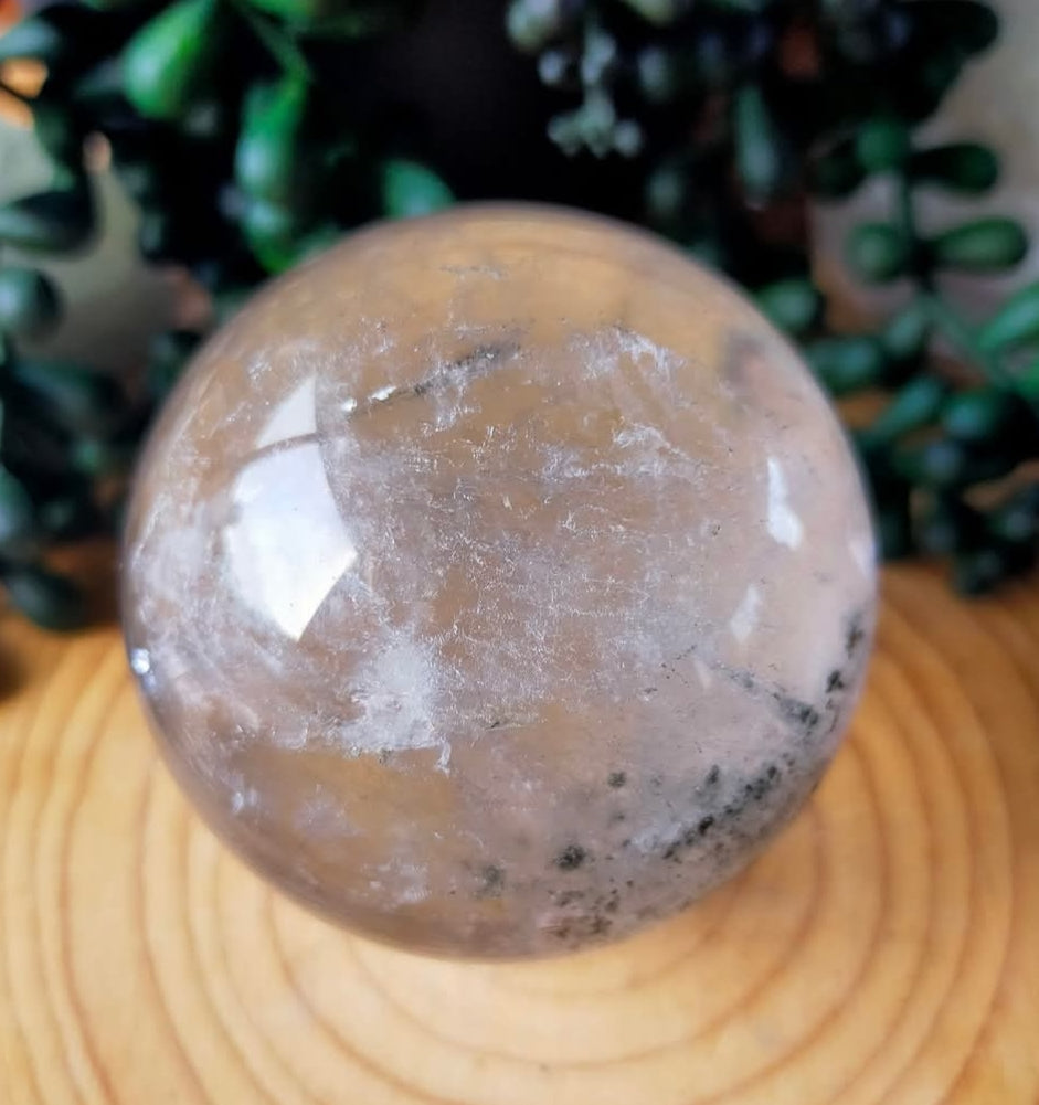 Clear Quartz Sphere with Garden Inclusions