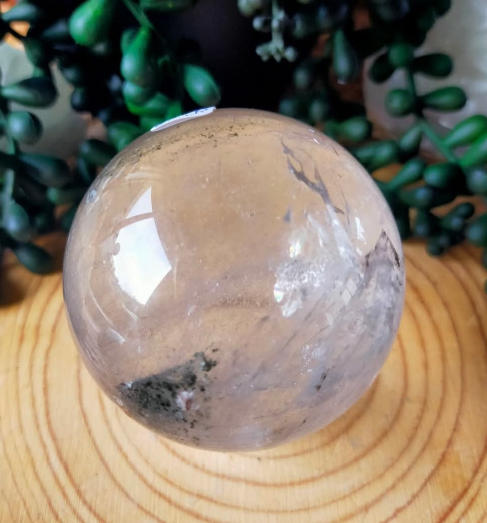 Clear Quartz Sphere with Garden Inclusions