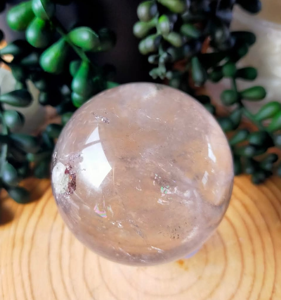 Clear Quartz Sphere with Garden Inclusions