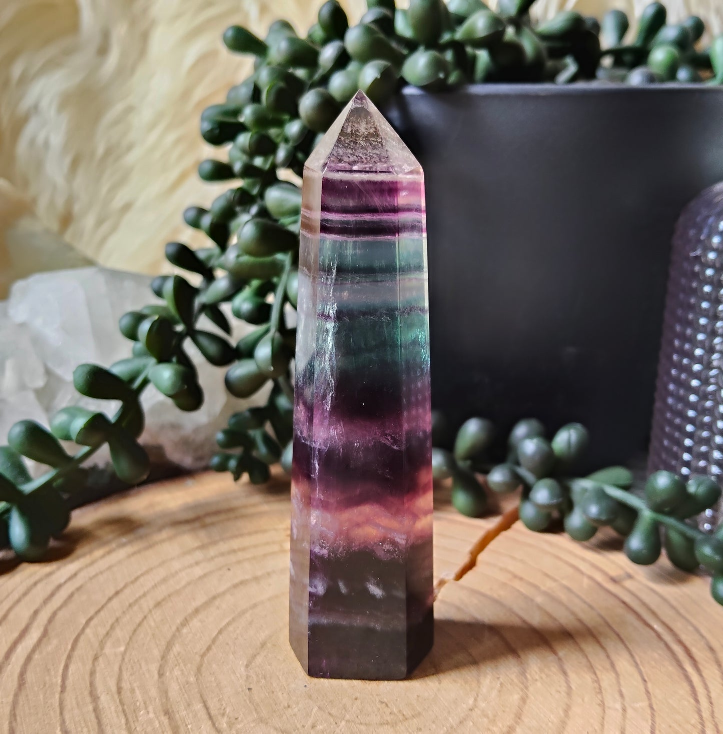 Rainbow Fluorite Points