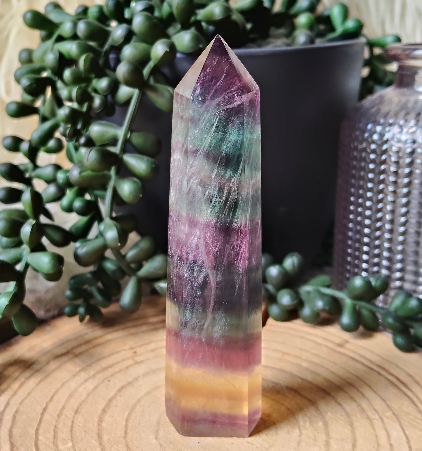 Rainbow Fluorite Points