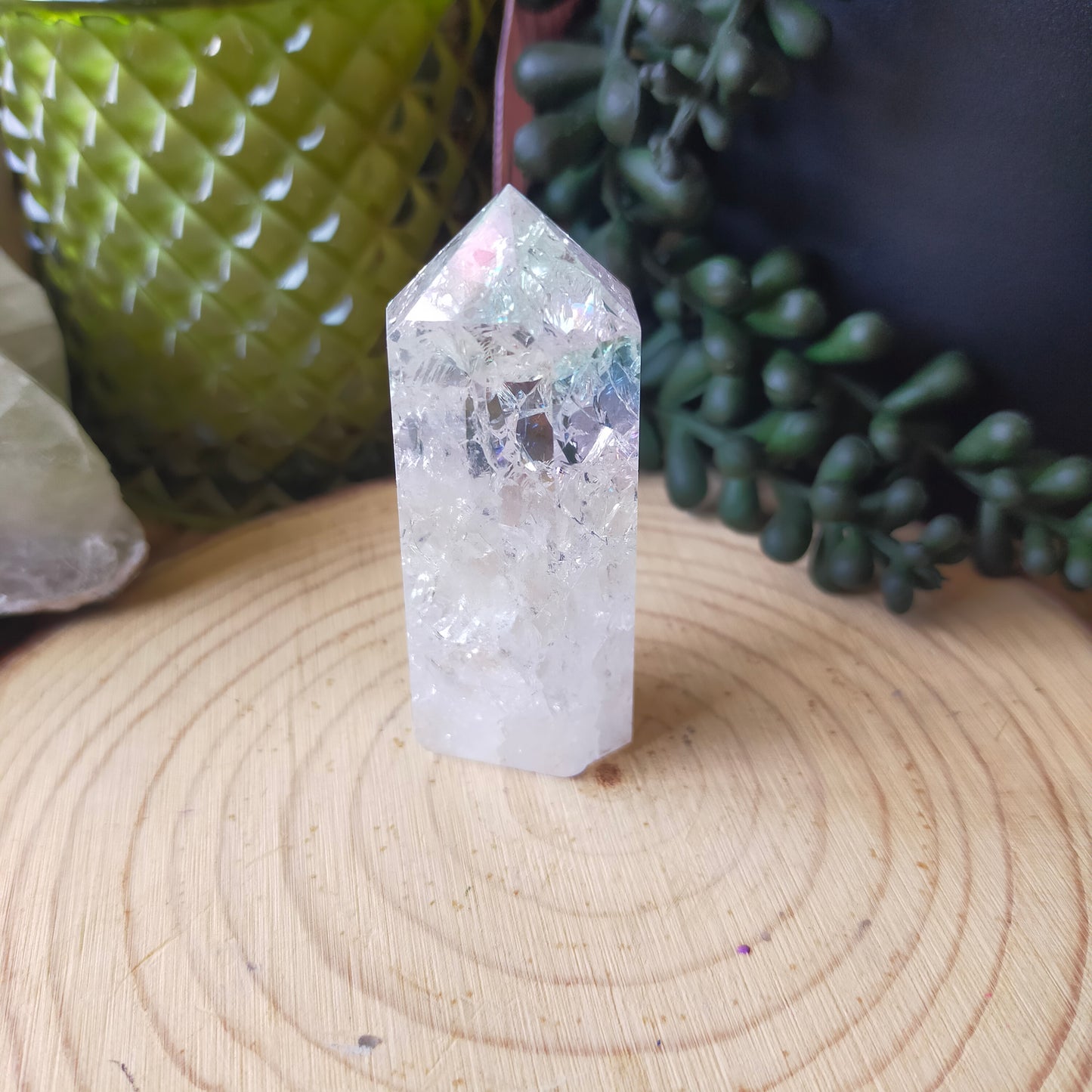 Crackled Clear Quartz Point