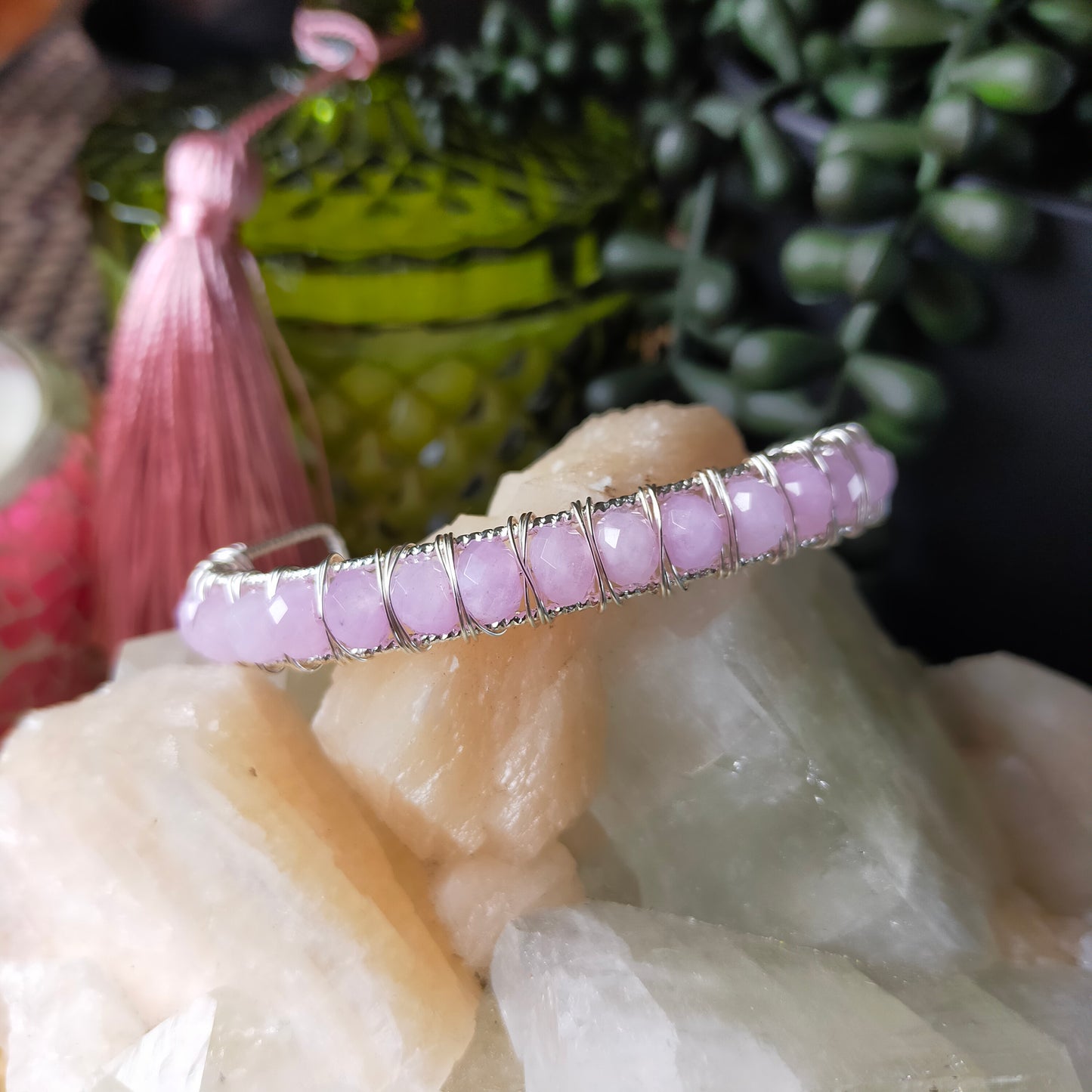 Gorgeous Kunzite Bangle