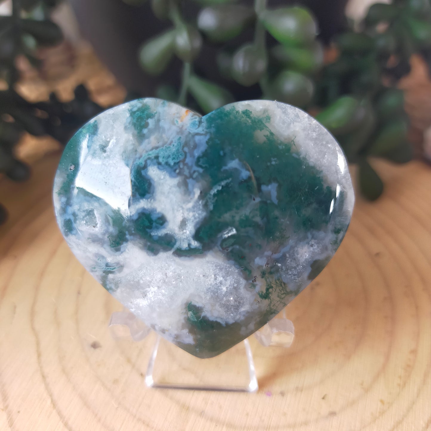 Moss Agate Heart