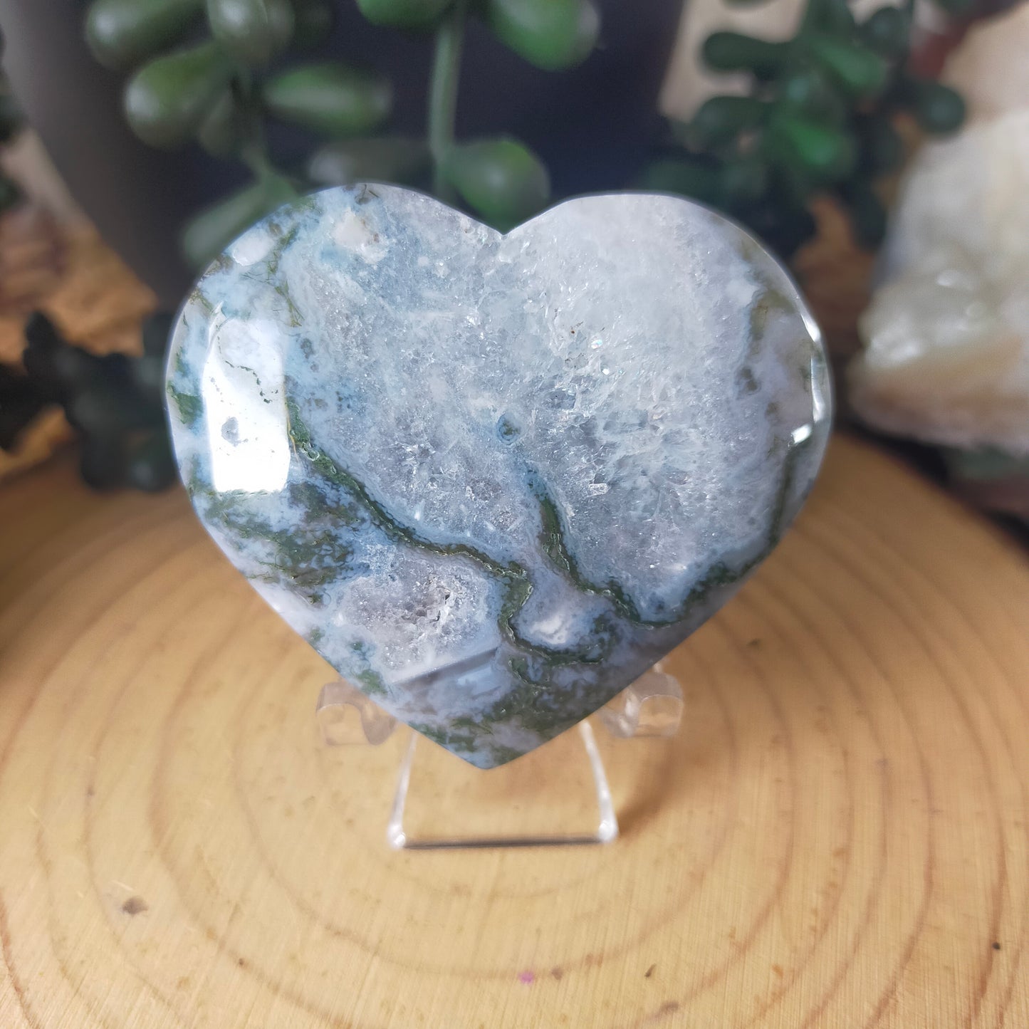 Moss Agate Heart