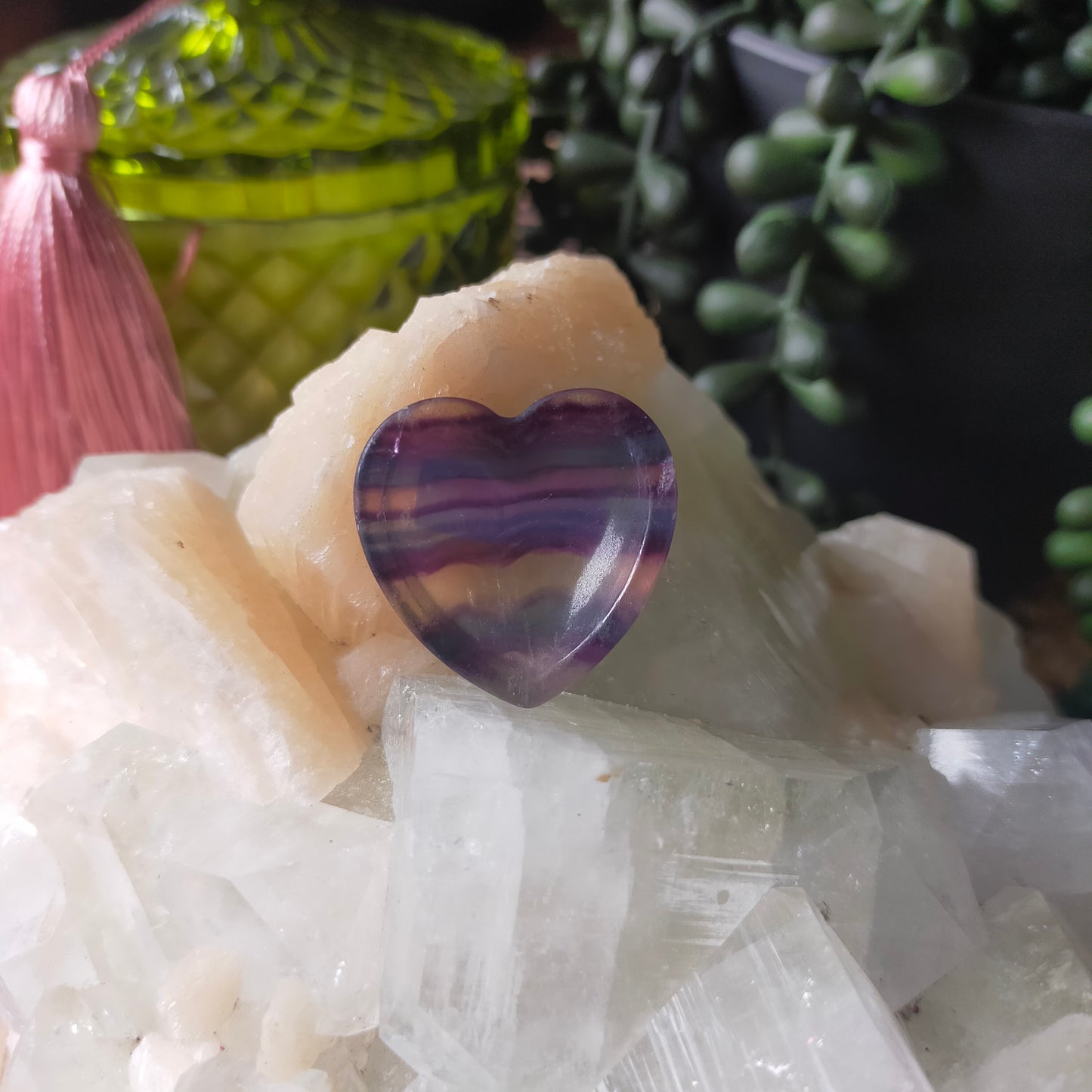 Mini Fluorite Heart Bowls