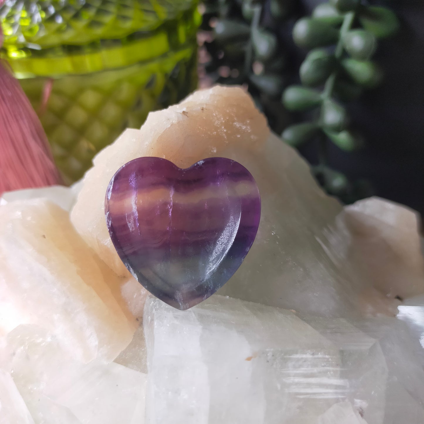 Mini Fluorite Heart Bowls