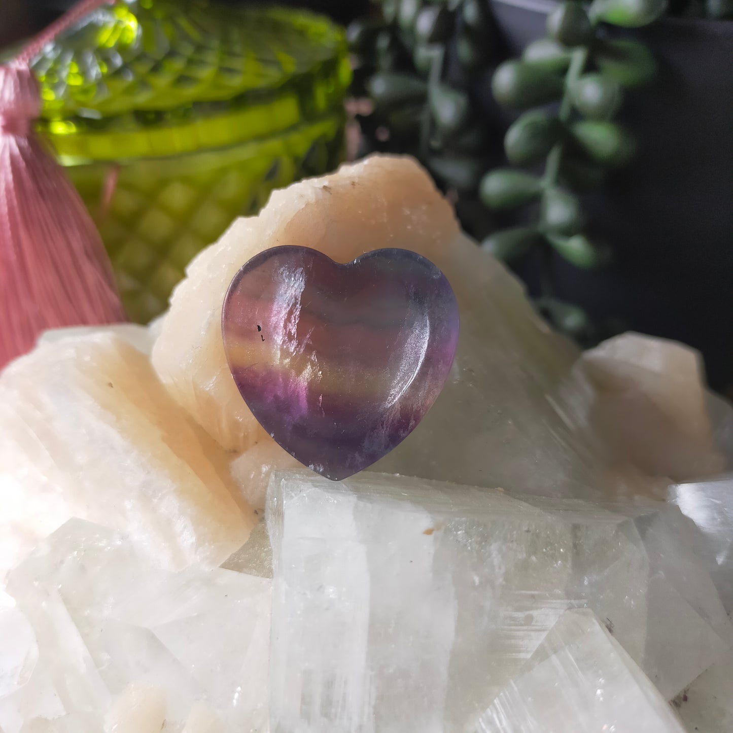 Mini Fluorite Heart Bowls