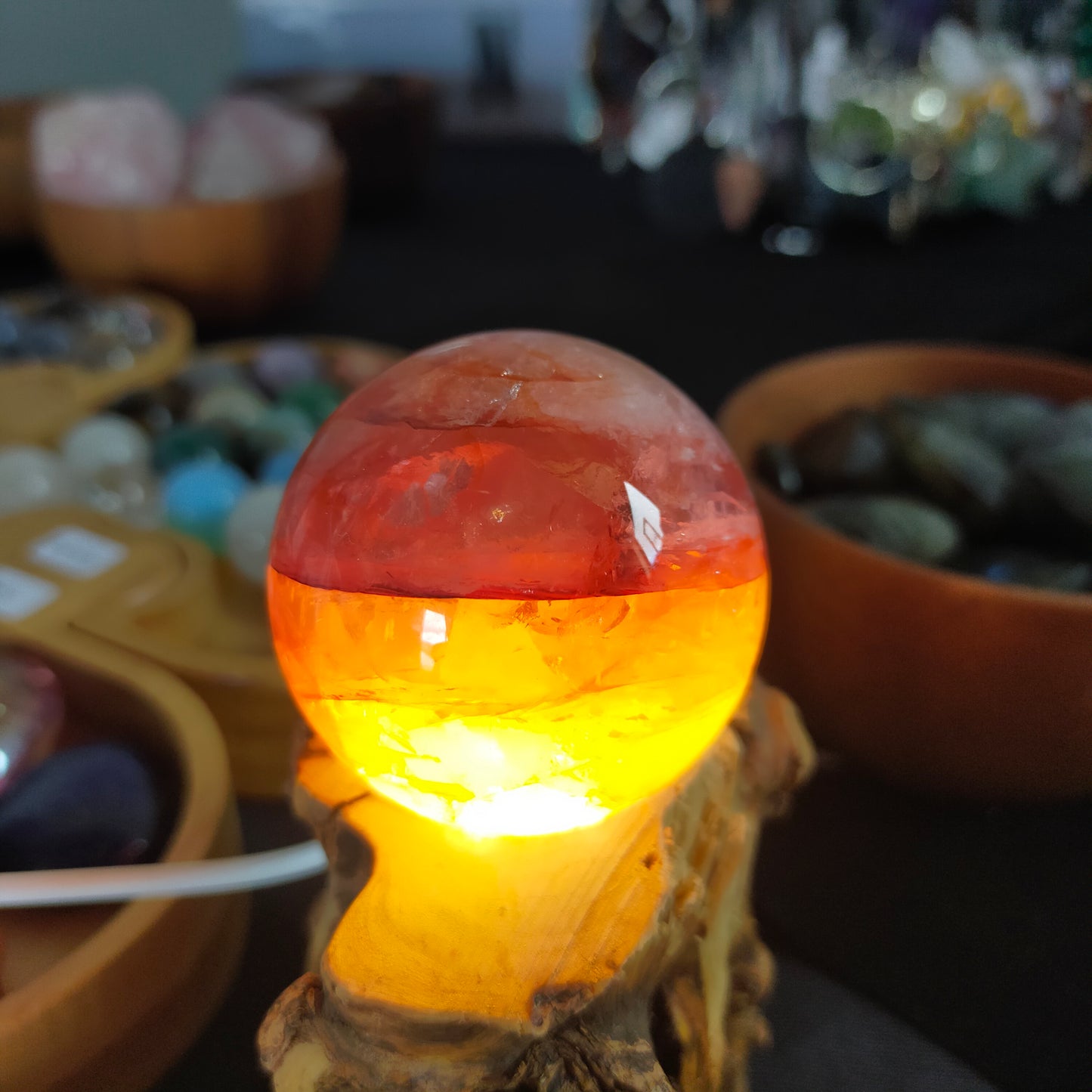 Amazing Fire Quartz Sphere