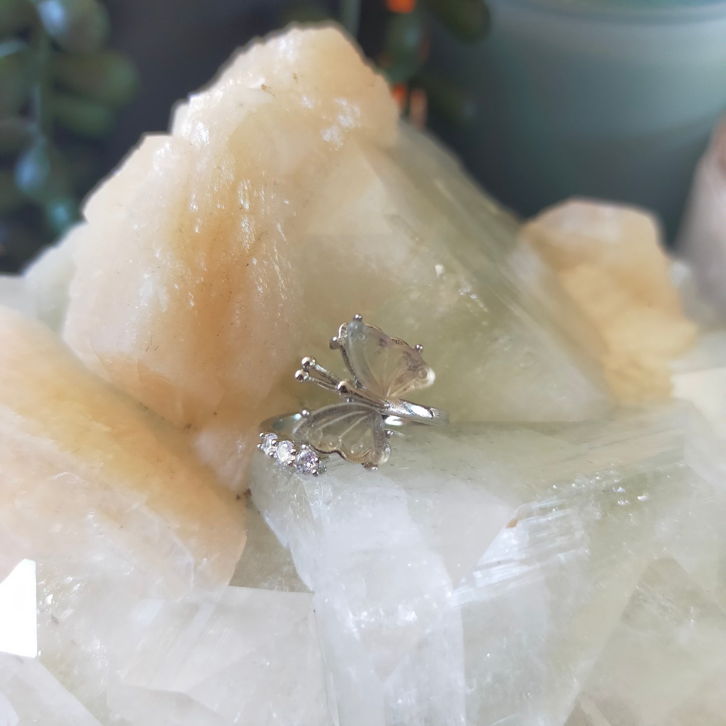 Fluorite Butterfly Ring