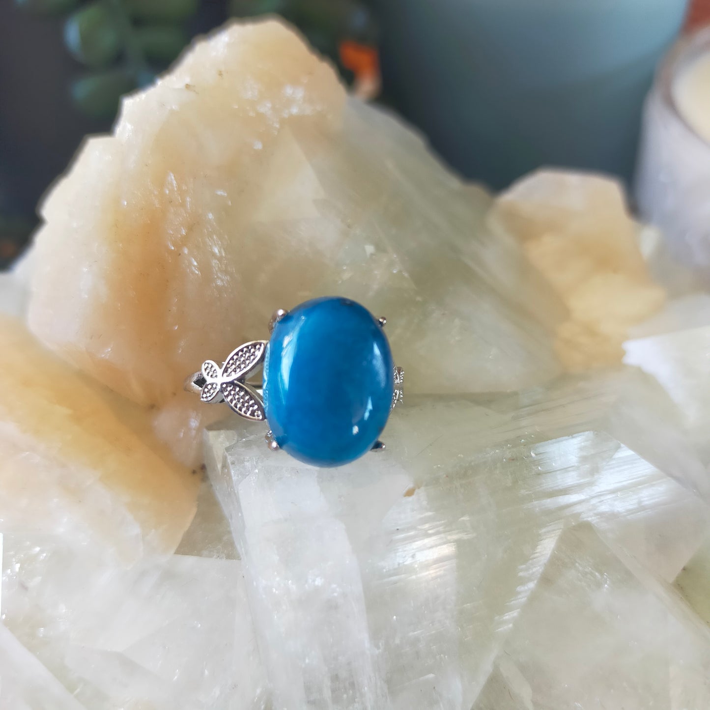 Blue Apatite Ring