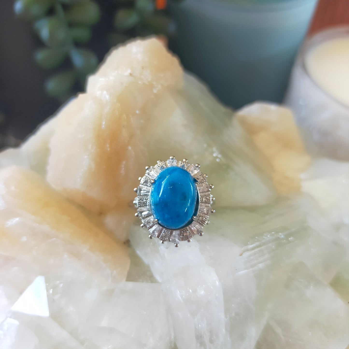 Blue Apatite Ring