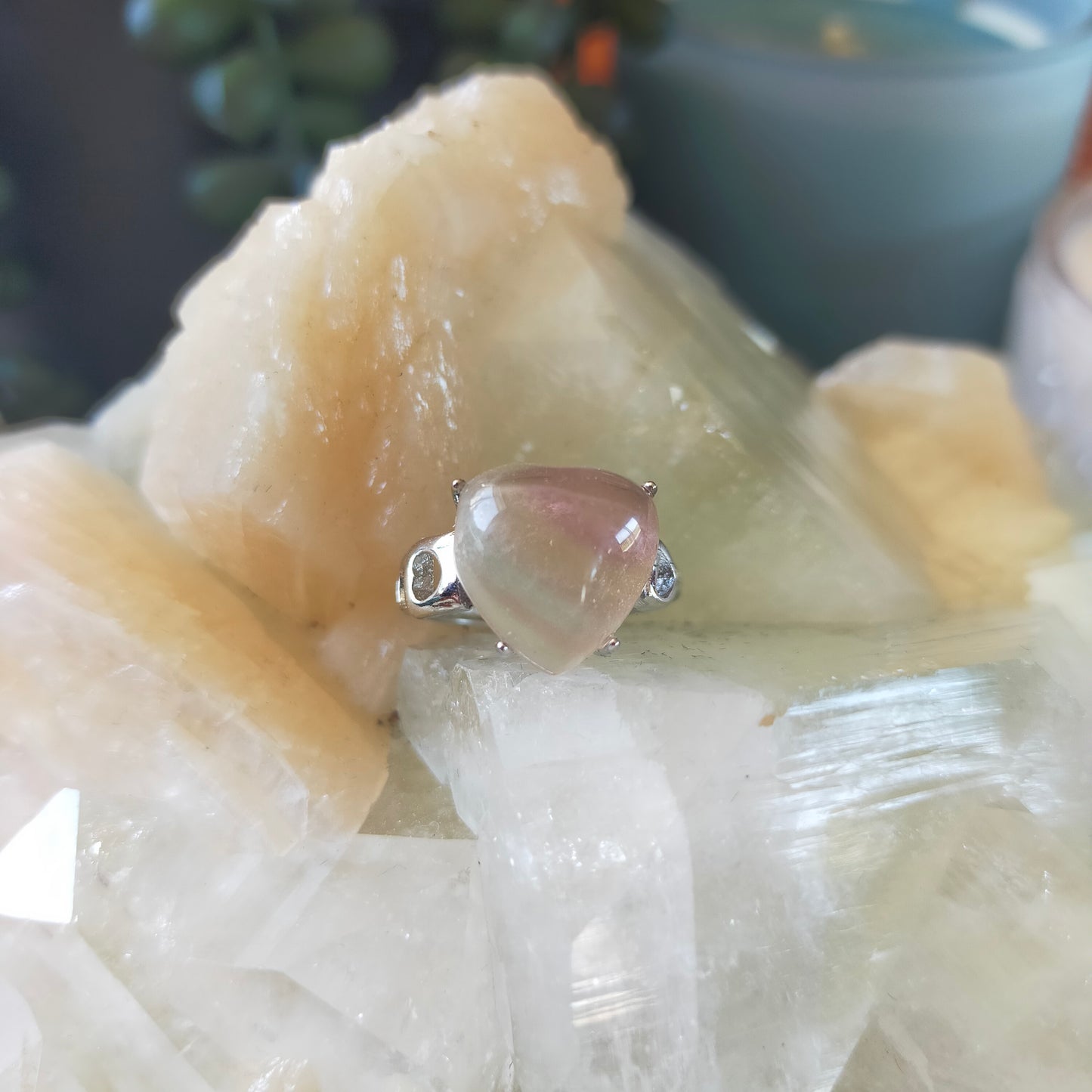 Fluorite Heart Ring